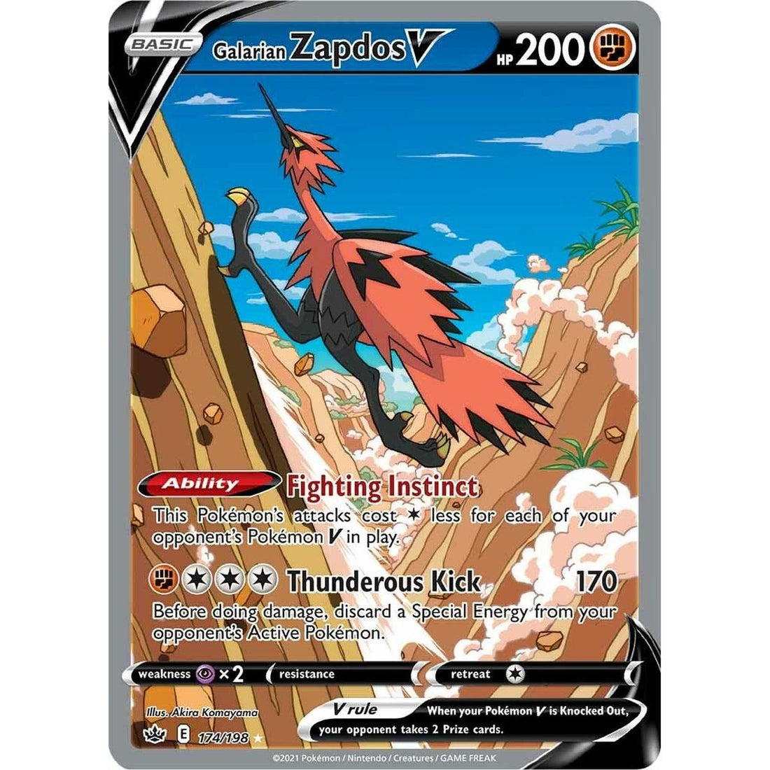 Galarian Zapdos V (Alternate Full Art)
