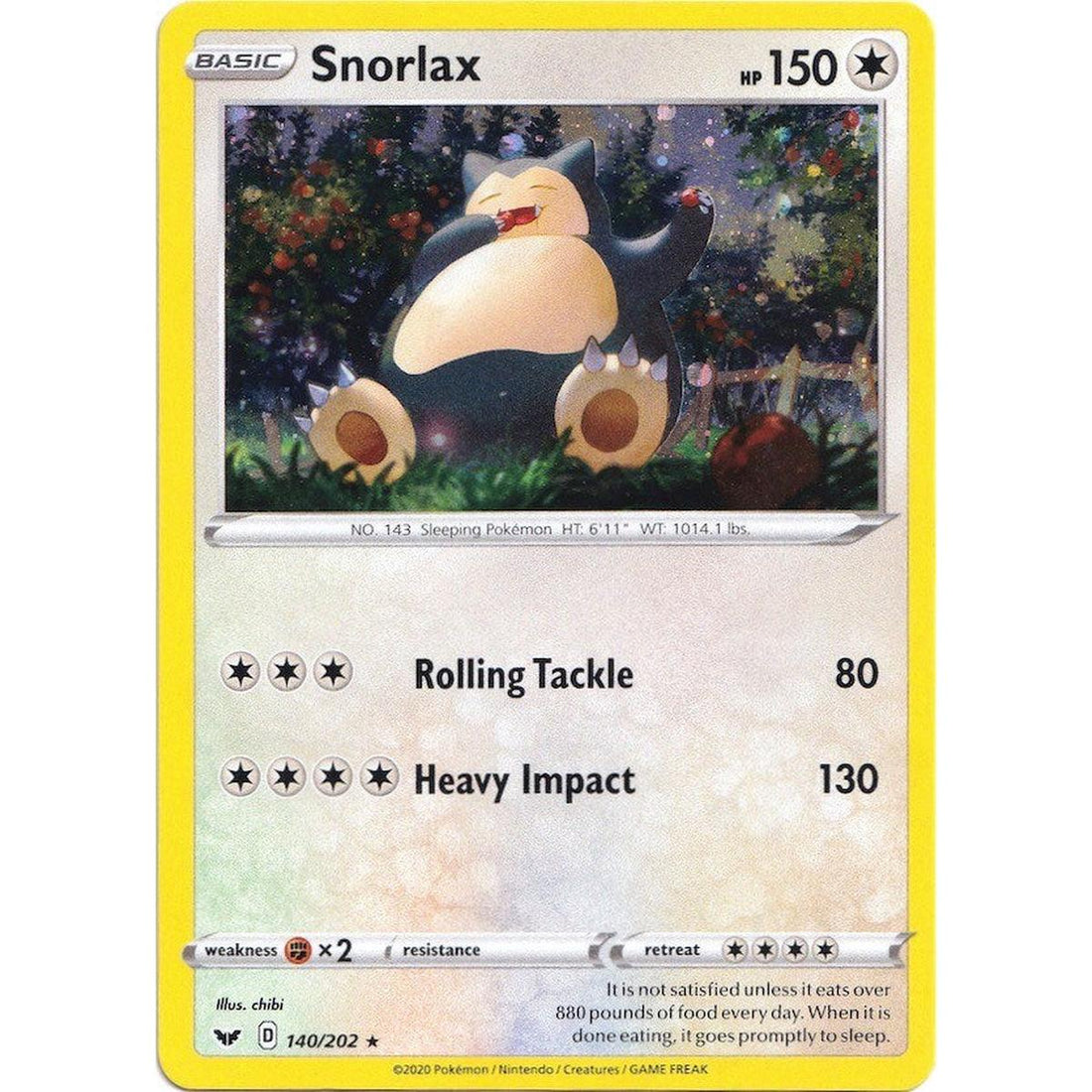Snorlax - 140/202 (Cosmos Holo)