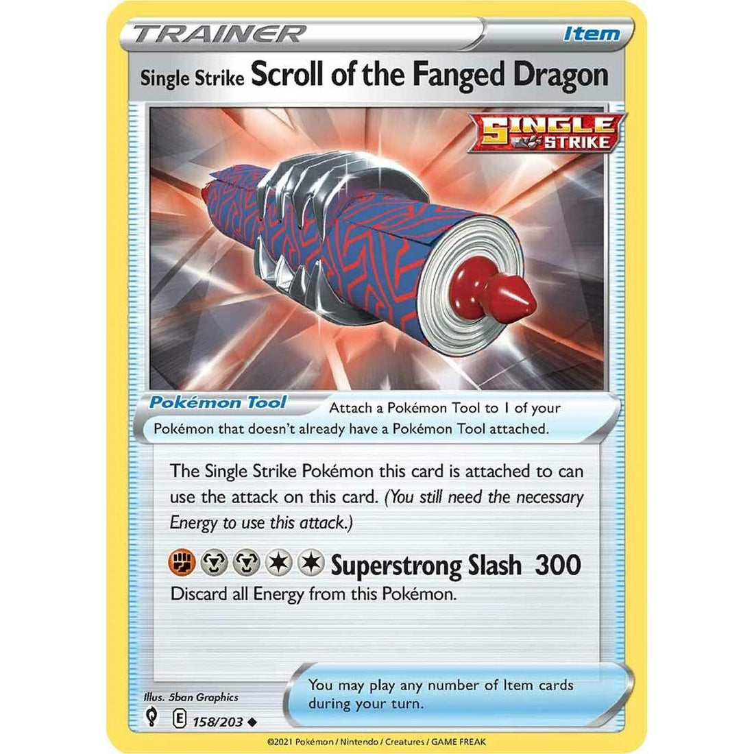 Single Strike Scroll of the Fanged Dragon