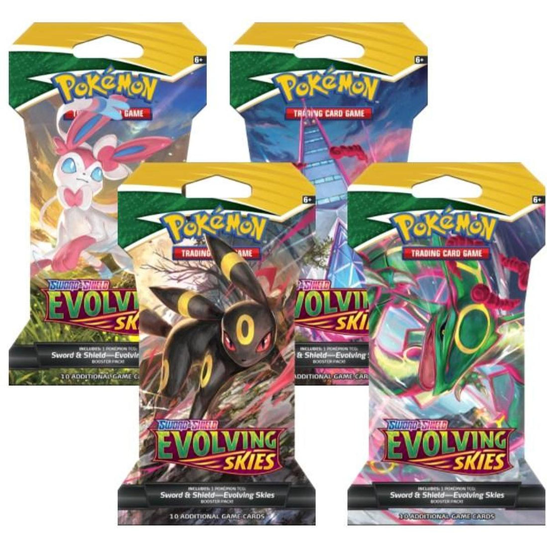 Evolving Skies Sleeved Booster Pack Art Bundle [Set of 4]