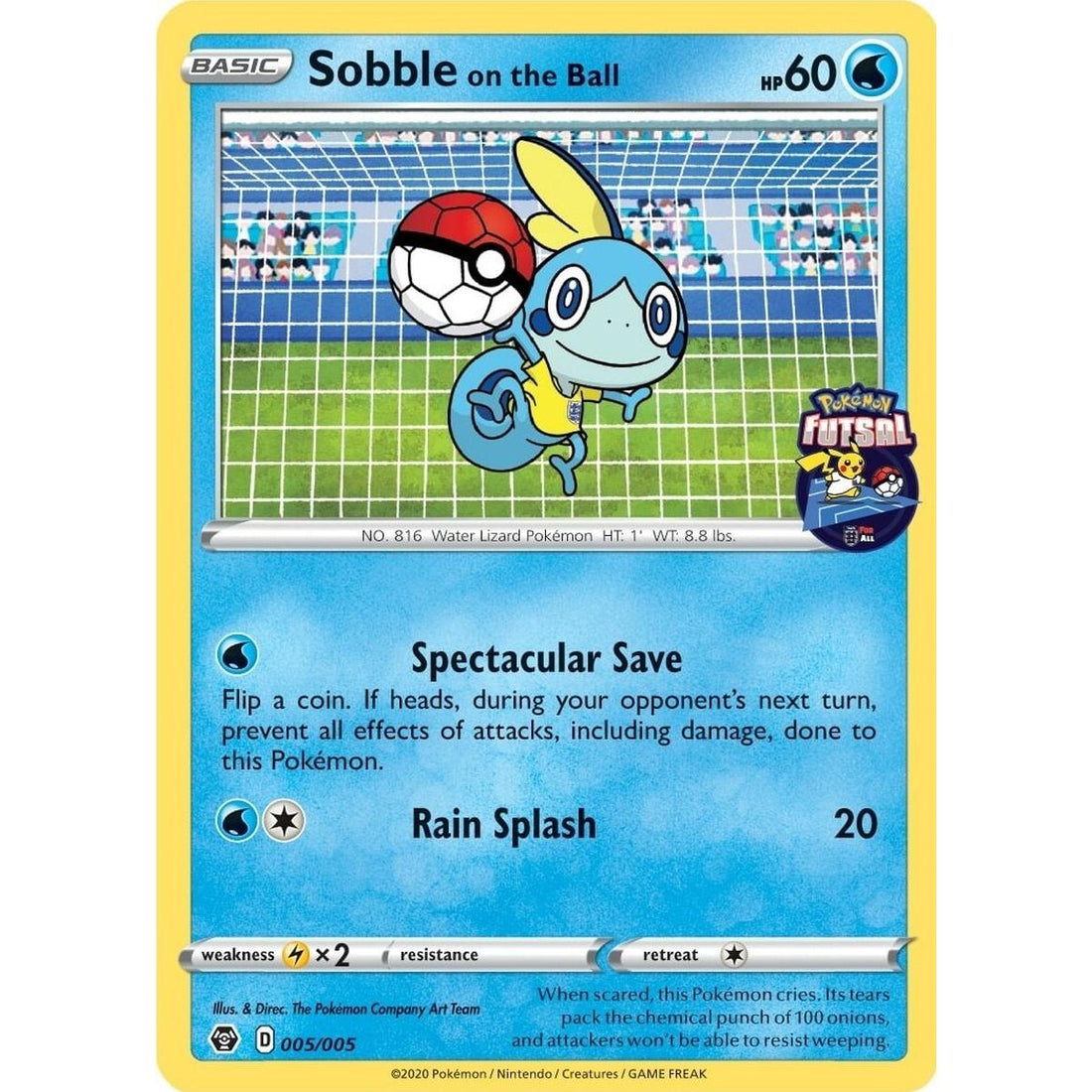 Sobble on the Ball - 005/005 (Pokemon Futsal)