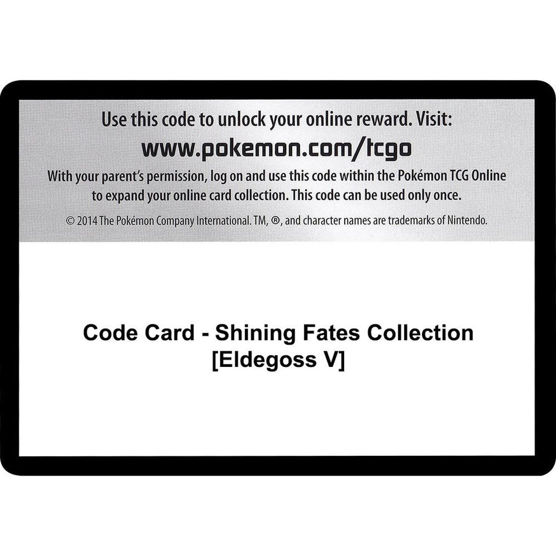 Code Card - Shining Fates Collection [Eldegoss V]