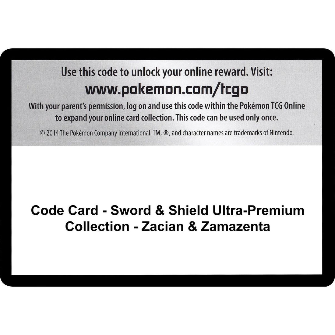 Code Card - Sword & Shield Ultra-Premium Collection - Zacian & Zamazenta