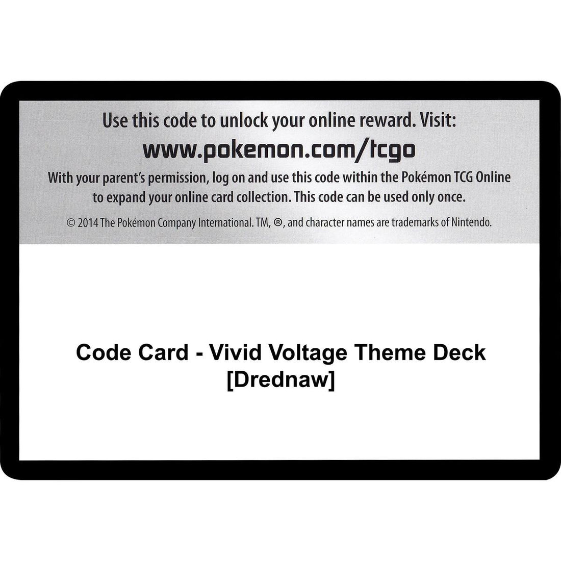 Code Card - Vivid Voltage Theme Deck [Drednaw]
