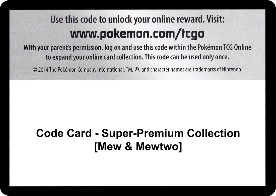 Code Card - Super-Premium Collection [Mew & Mewtwo]