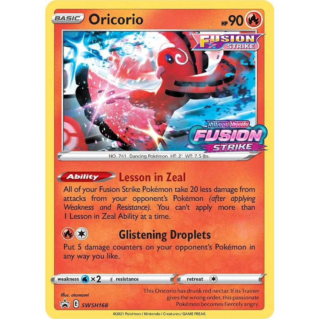 Oricorio - SWSH168 (Prerelease)