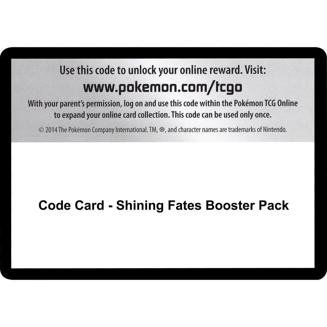 Code Card - Shining Fates Booster Pack