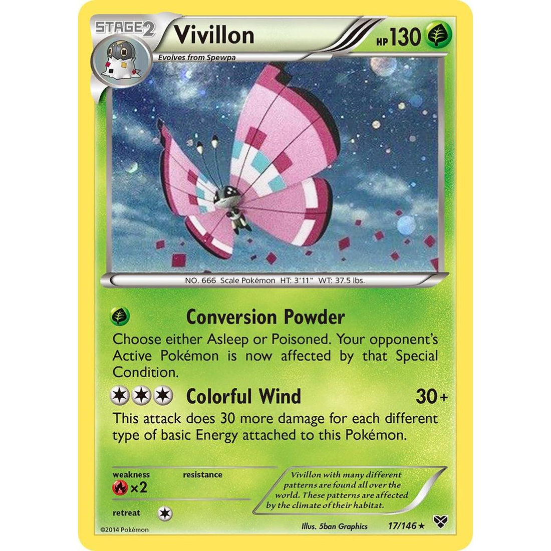 Vivillon - 17/146 (Cosmos Holo)