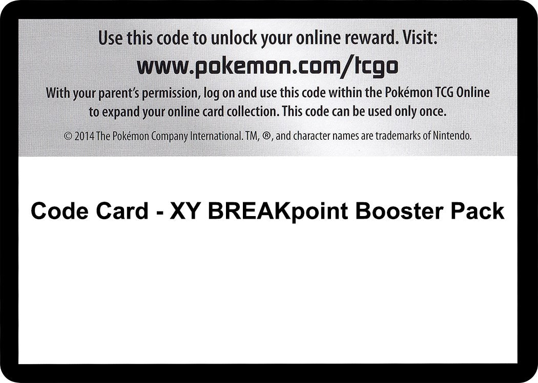 Code Card - XY BREAKpoint Booster Pack