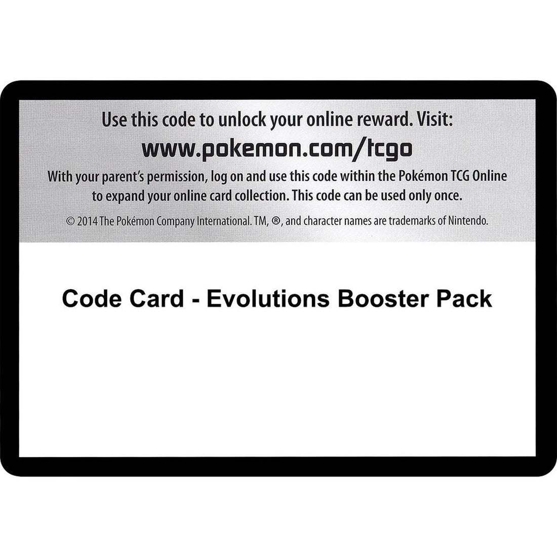 Code Card - Evolutions Booster Pack