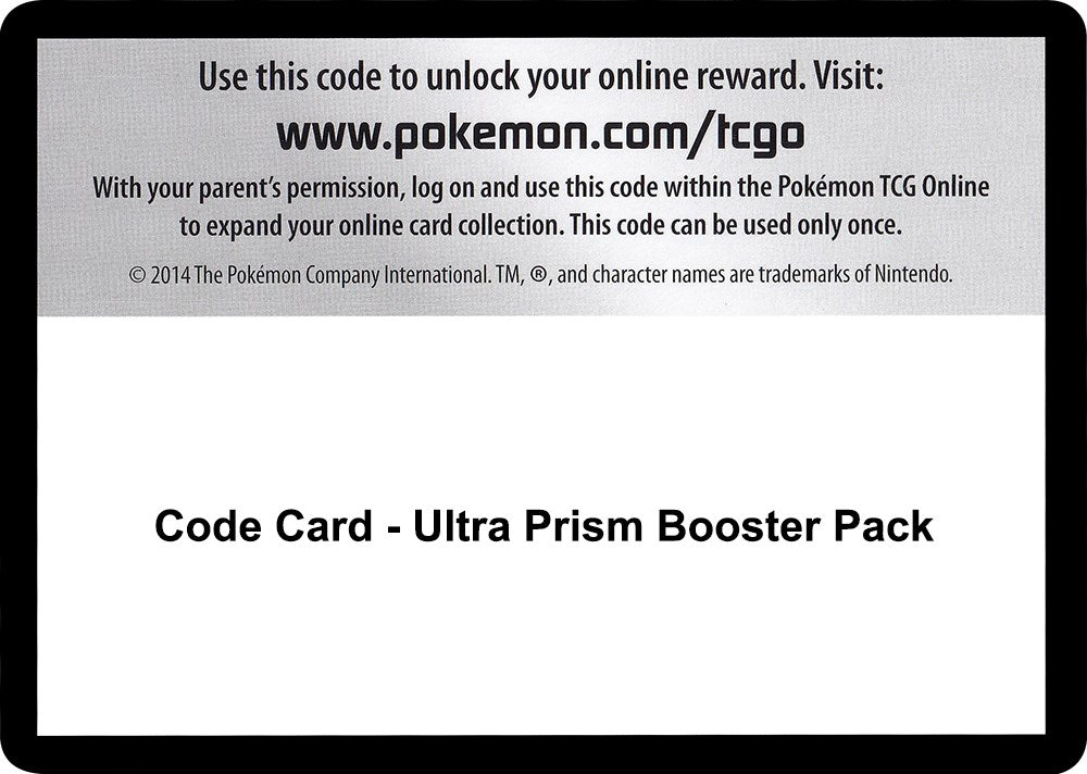 Code Card - Ultra Prism Booster Pack