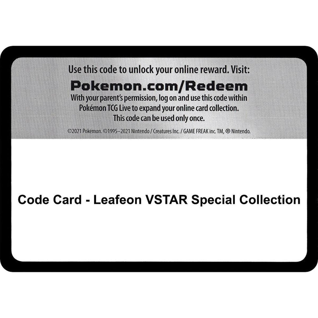 Code Card - Leafeon VSTAR Special Collection