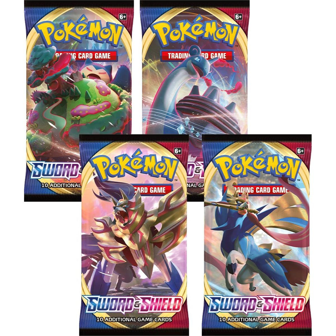 Sword and Shield Base Set Booster Pack Art Bundle [Set of 4]