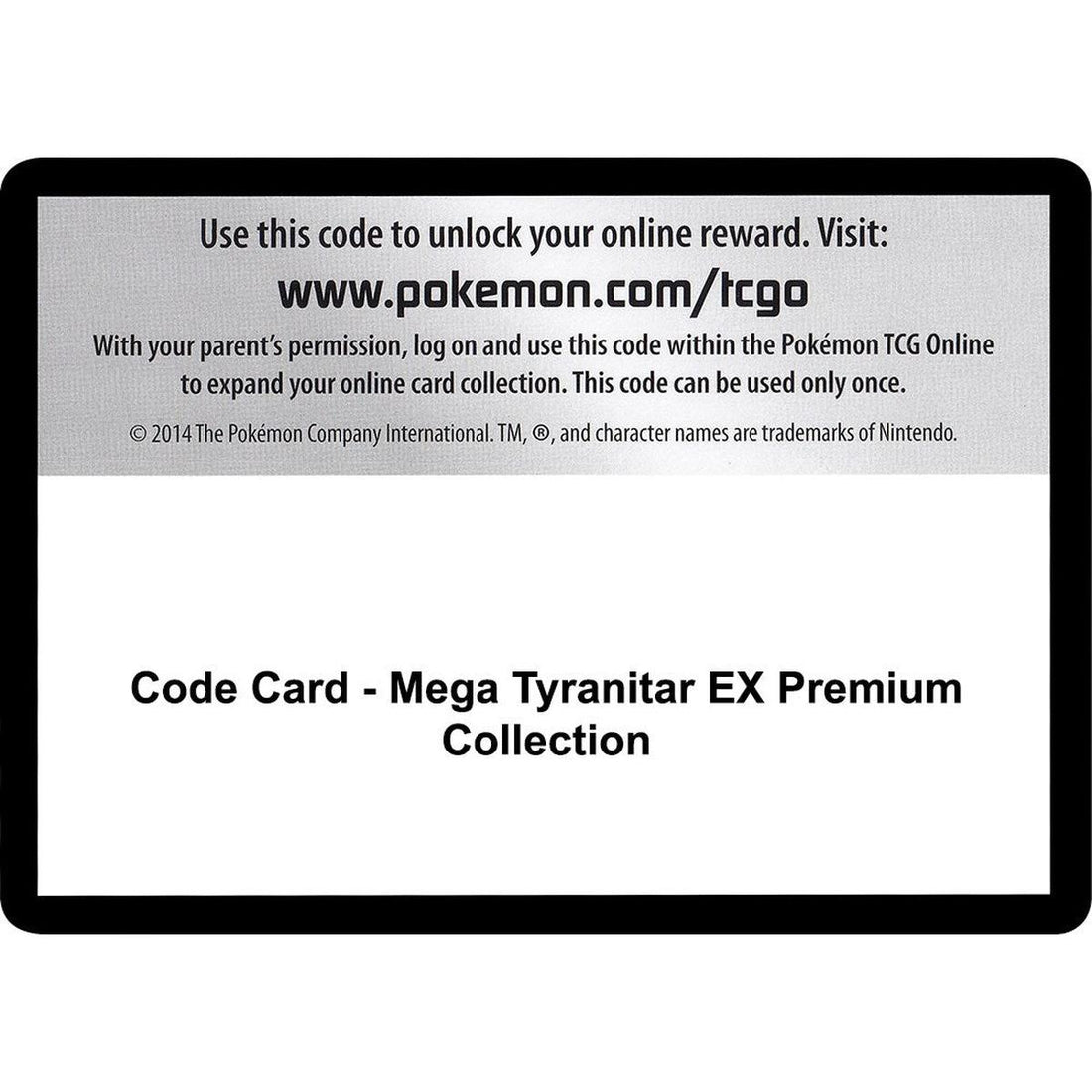Code Card - Mega Tyranitar EX Premium Collection
