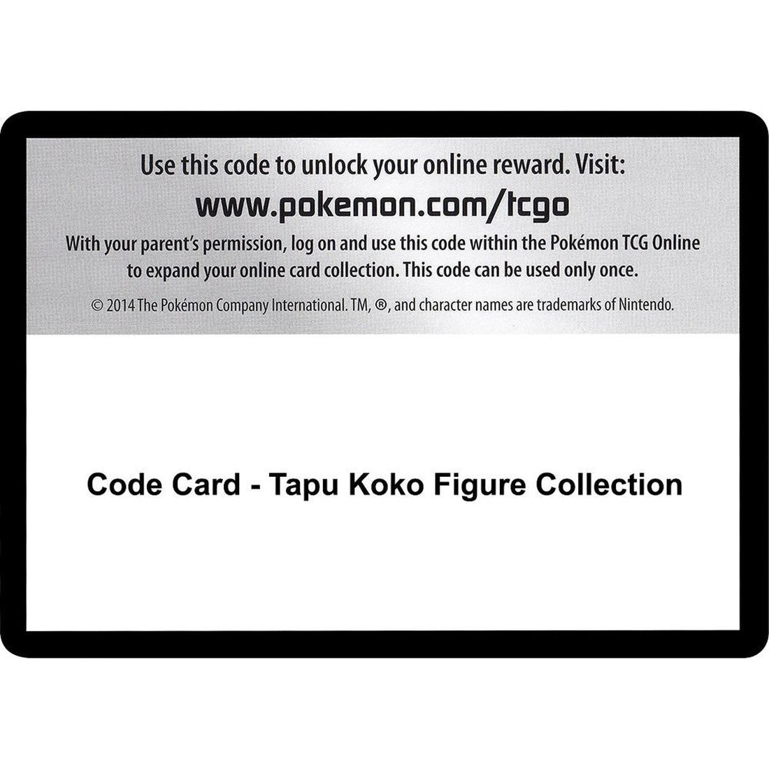 Code Card - Tapu Koko Figure Collection