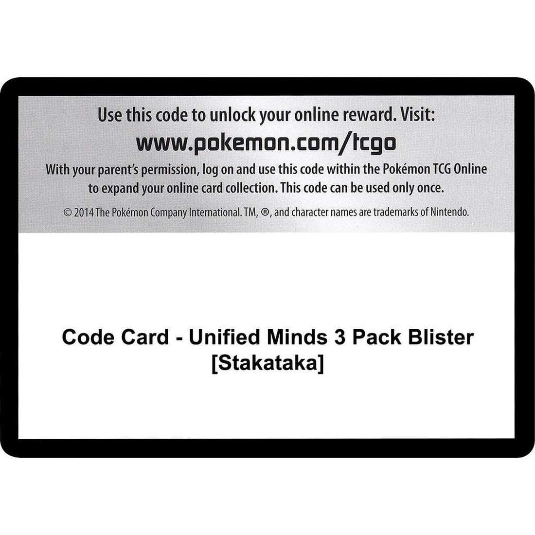 Code Card - Unified Minds 3 Pack Blister [Stakataka]