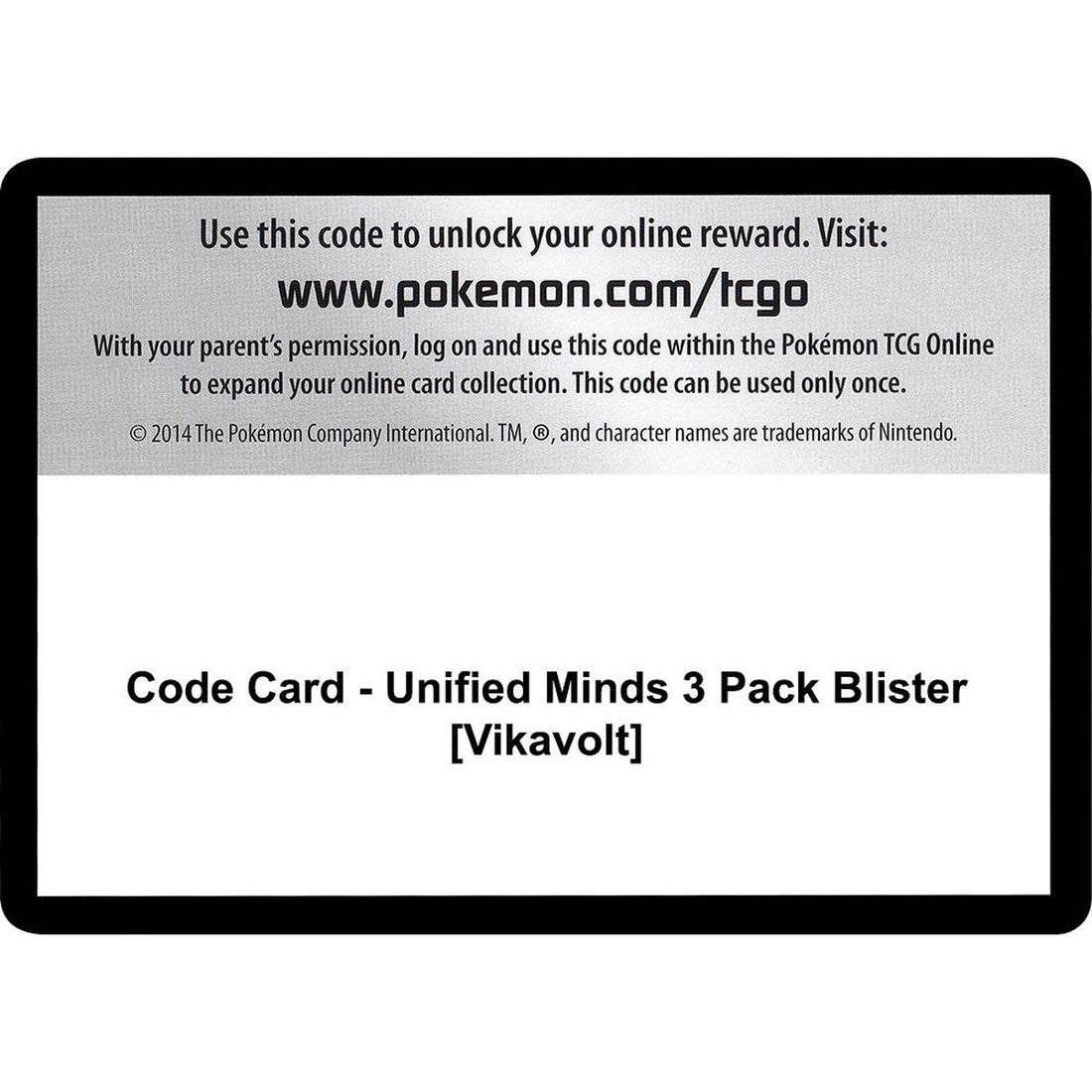 Code Card - Unified Minds 3 Pack Blister [Vikavolt]