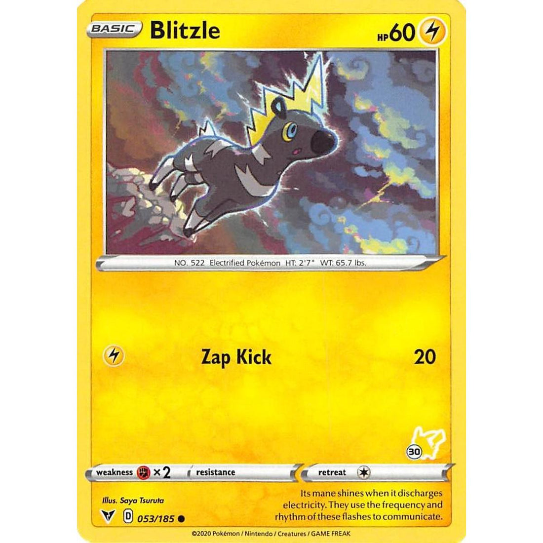 Blitzle - 053/185 (#30 Pikachu Stamped)