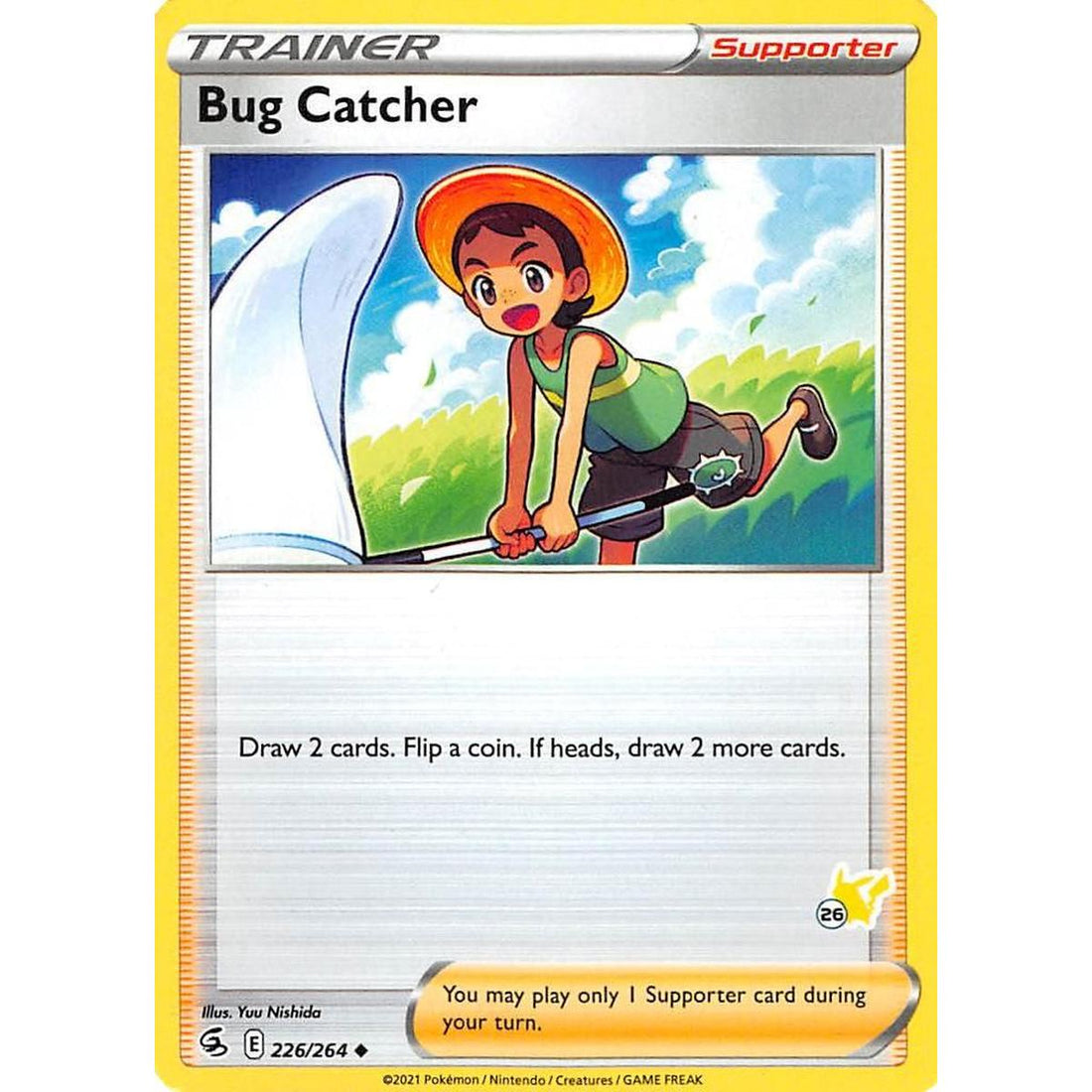 Bug Catcher - 226/264 (#26 Pikachu Stamped)