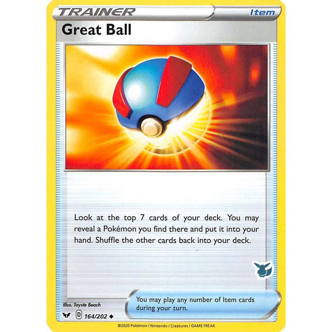 Great Ball - 164/202 (Eevee Stamped)