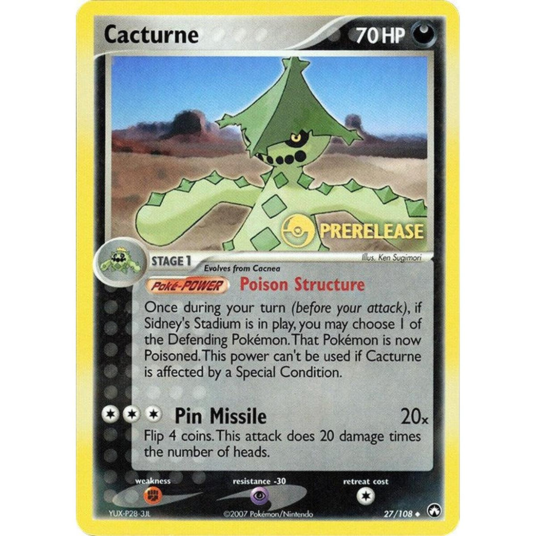 Cacturne - 27/108 (Prerelease)