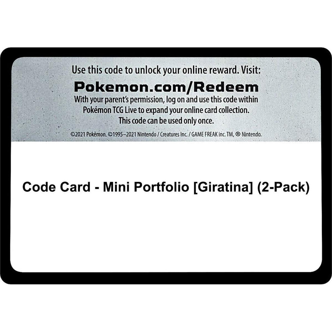 Code Card - Mini Portfolio [Giratina] (2-Pack)