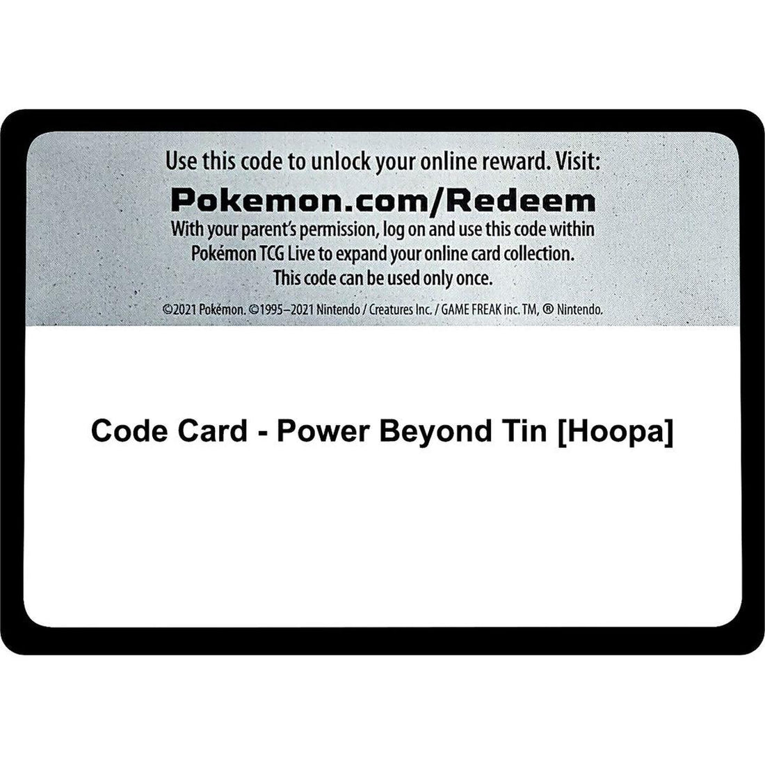 Code Card - Power Beyond Tin [Hoopa]