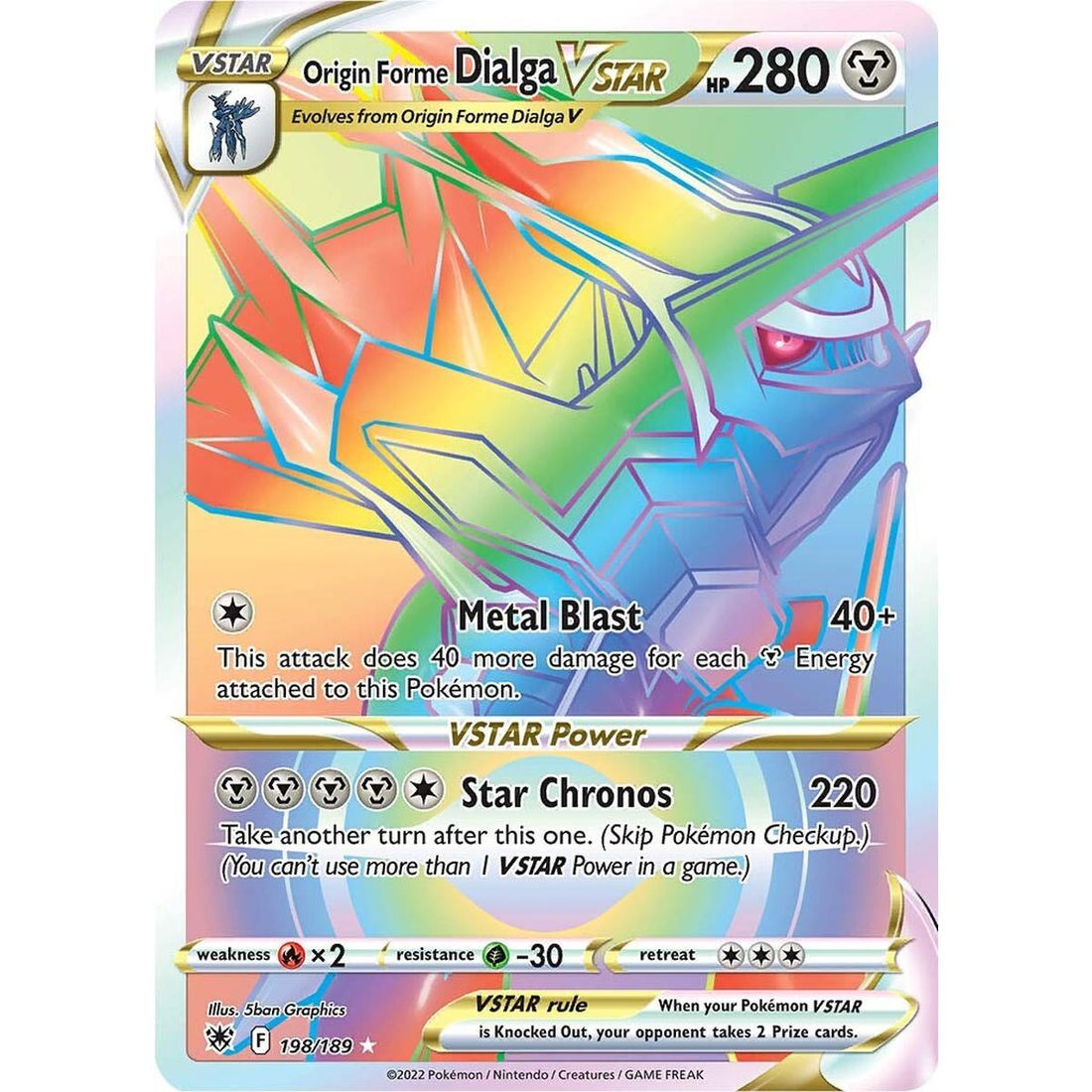 Origin Forme Dialga VSTAR - 198/189 (Secret)