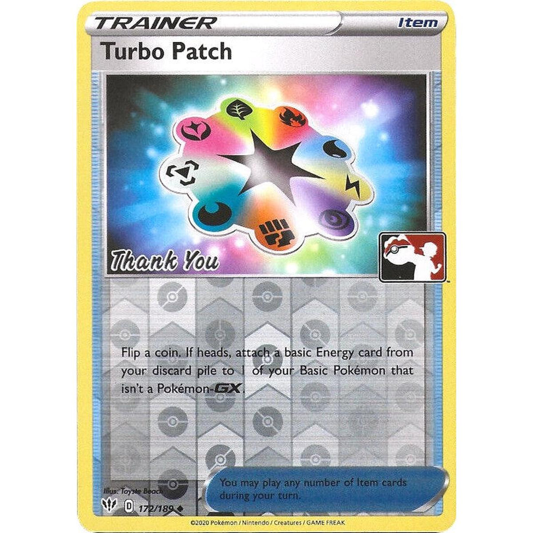 Turbo Patch - 172/189 (Pokemon League) [Thank You]
