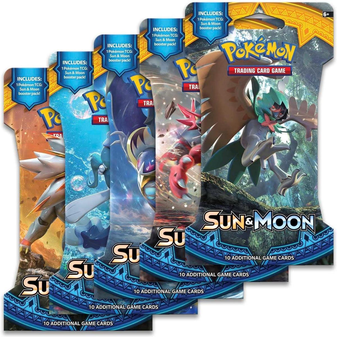 Sun & Moon Sleeved Booster Pack Art Bundle [Set of 5]