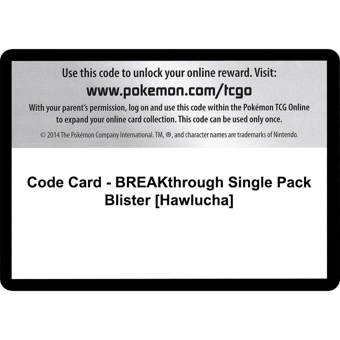 Code Card - BREAKthrough Single Pack Blister [Hawlucha]