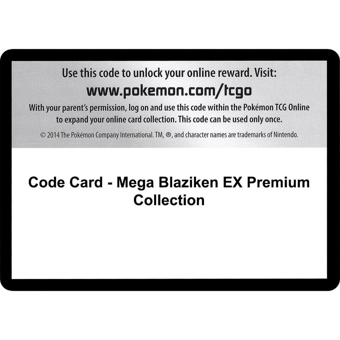 Code Card - Mega Blaziken EX Premium CollectionMega Aerodactyl EX Premium Collection
