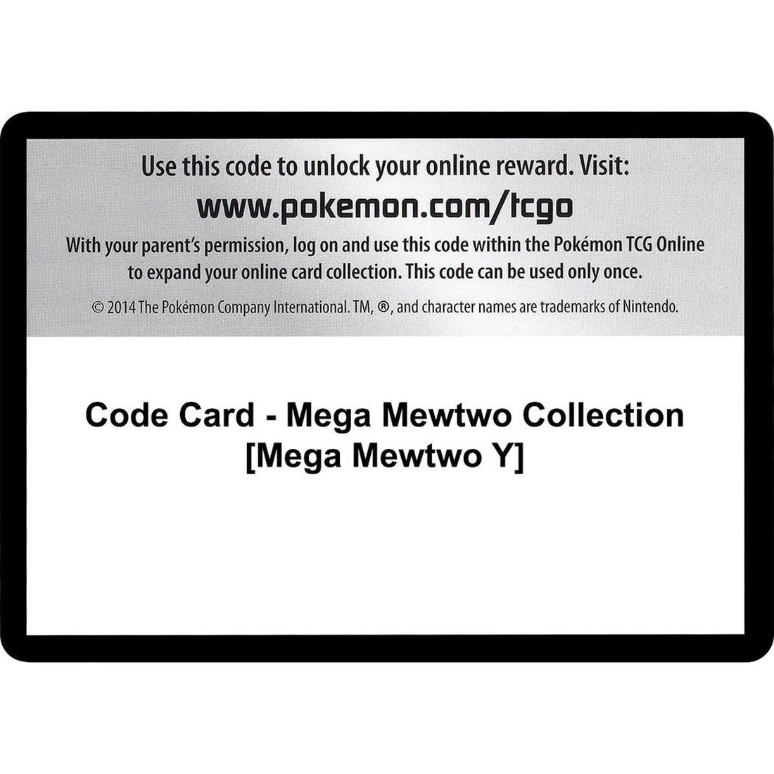 Code Card - Mega Mewtwo Collection [Mega Mewtwo Y]