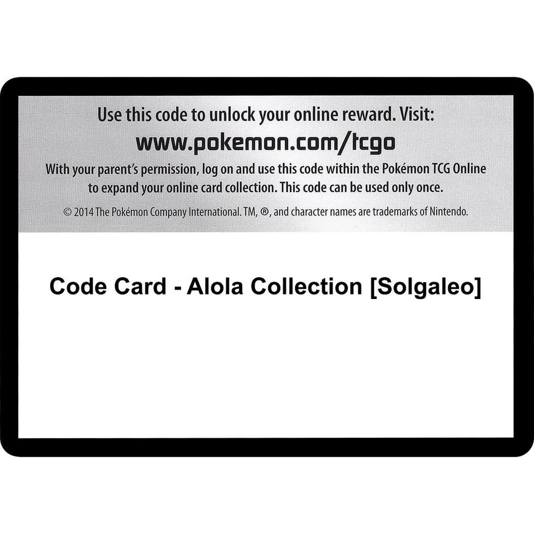 Code Card - Alola Collection [Solgaleo]