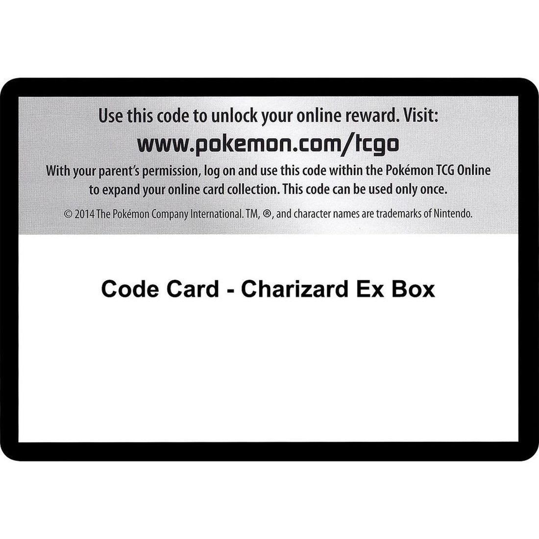 Code Card - Charizard EX Box