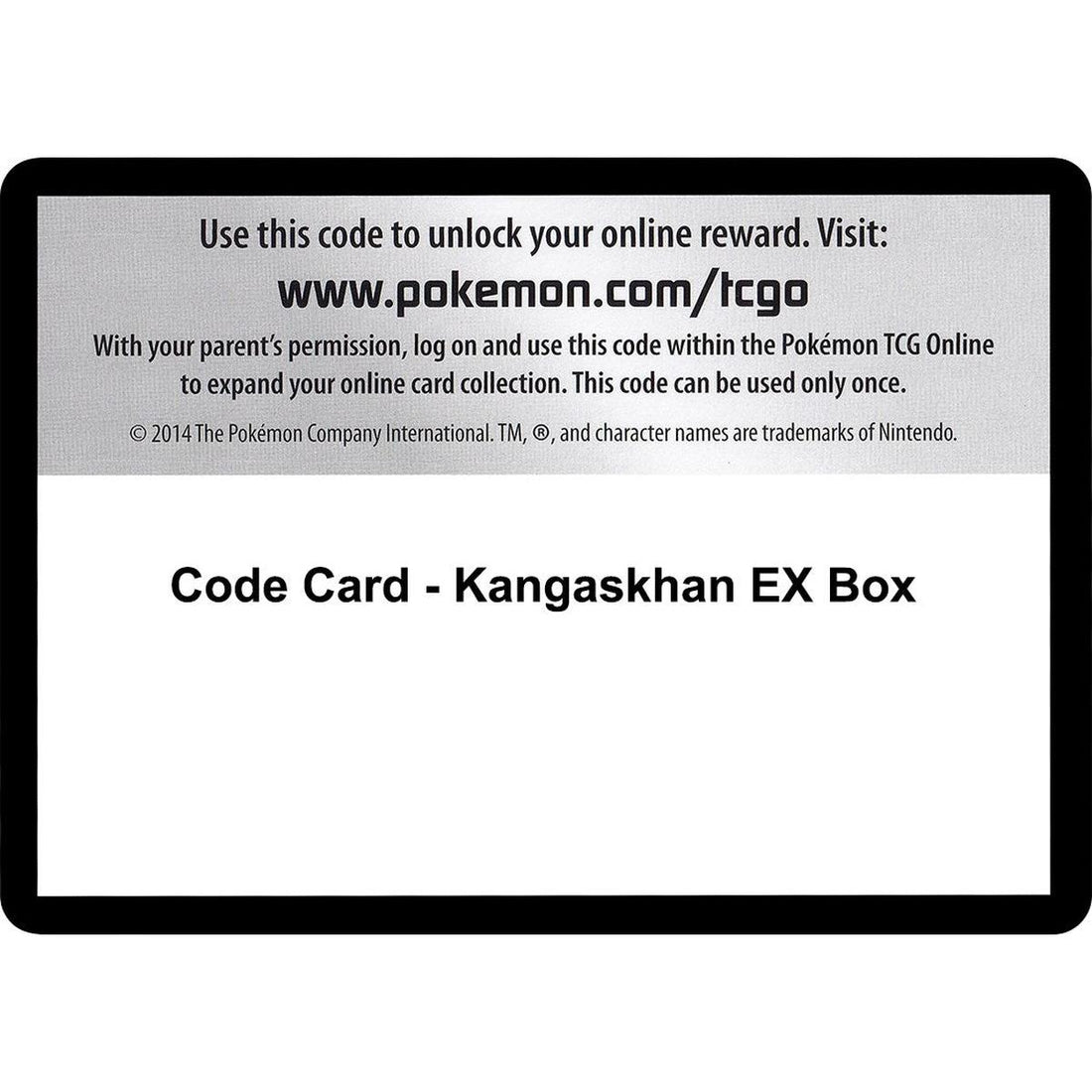 Code Card - Kangaskhan EX Box