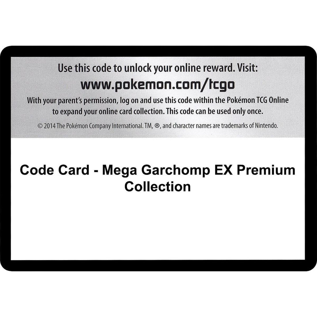 Code Card - Mega Garchomp EX Premium Collection