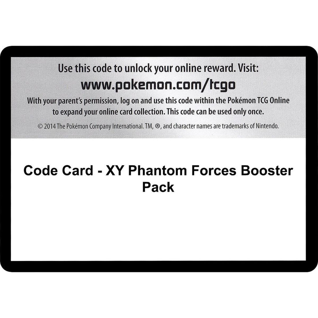 Code Card - XY Phantom Forces Booster Pack
