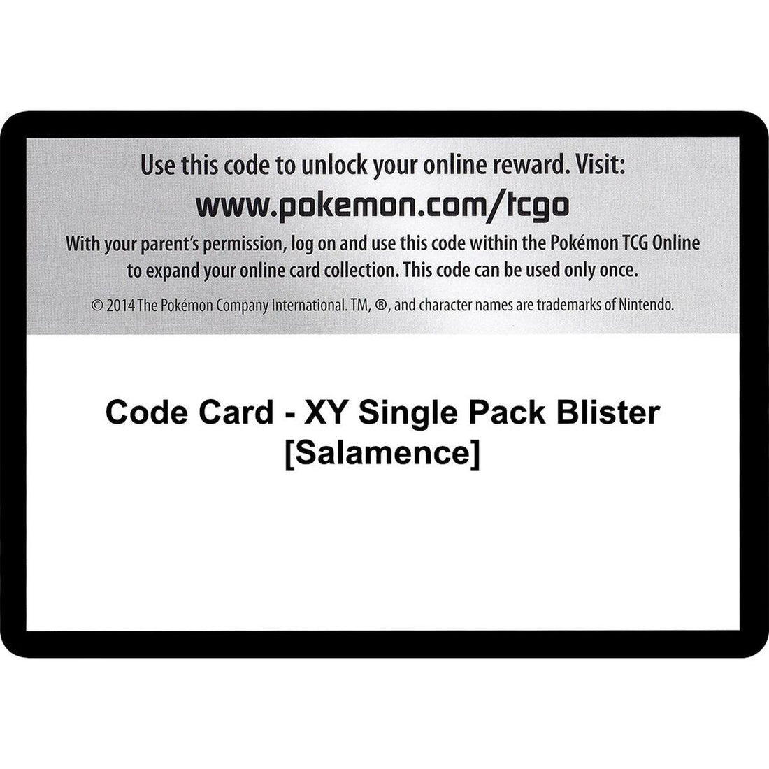 Code Card - XY Single Pack Blister [Salamence]