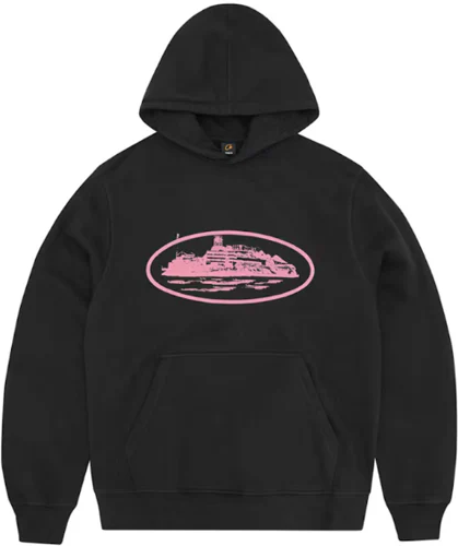 Corteiz Alcatraz V2 Hoodie - Black/Pink
