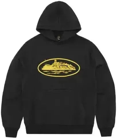 Corteiz Alcatraz v2 Hoodie - Black/Yellow