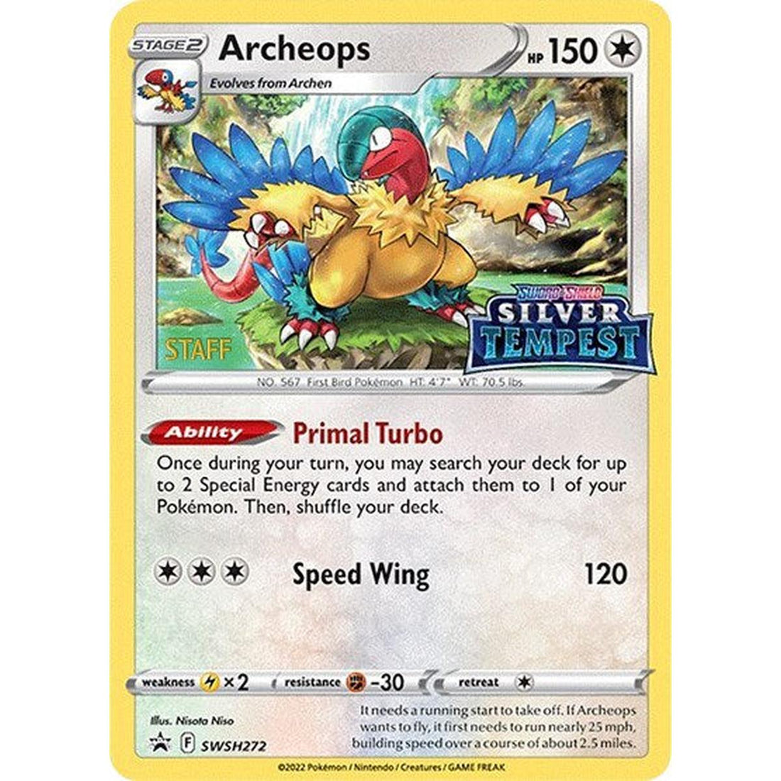 Archeops - SWSH272 (Prerelease) [STAFF]