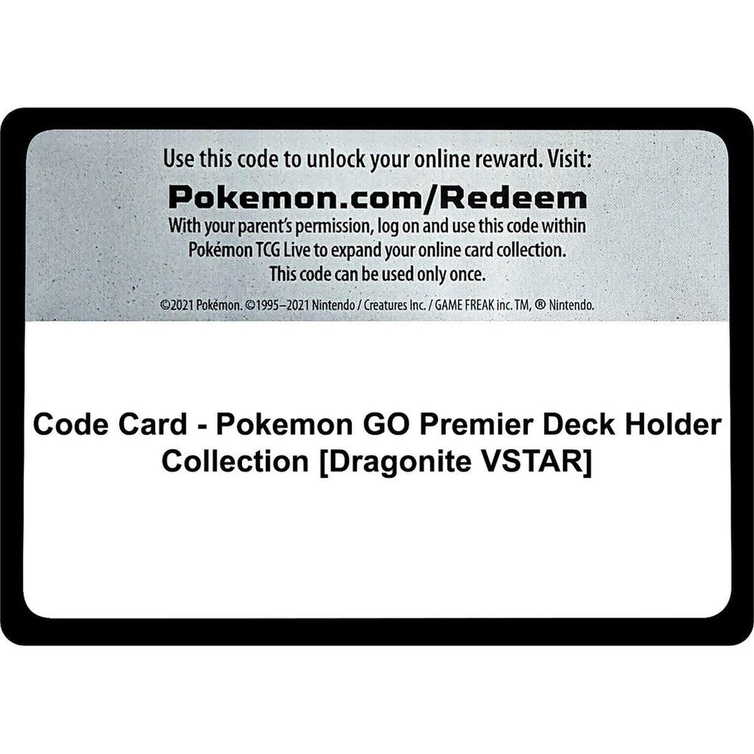 Code Card - Pokemon GO Premier Deck Holder Collection [Dragonite VSTAR]