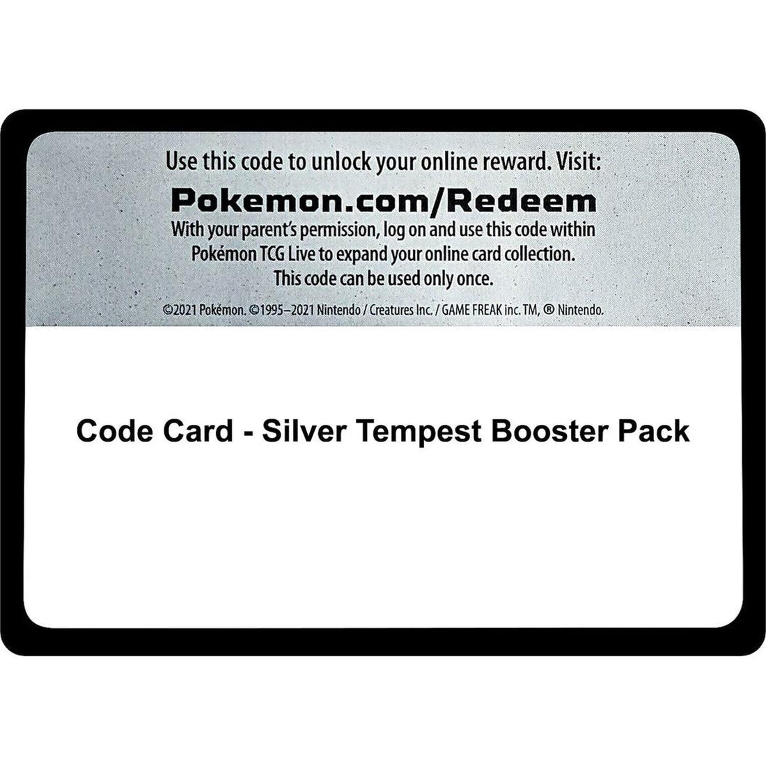 Code Card - Silver Tempest Booster Pack