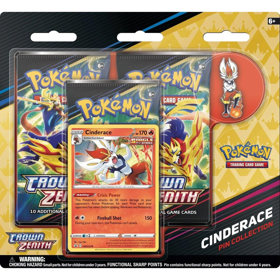 Crown Zenith Pin Collection [Cinderace]