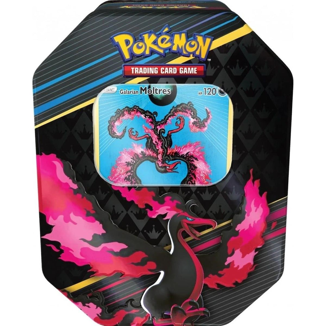 Crown Zenith Tin [Galarian Moltres] (International Version)