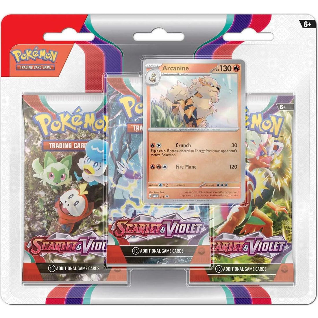 Scarlet & Violet 3 Pack Blister [Arcanine]