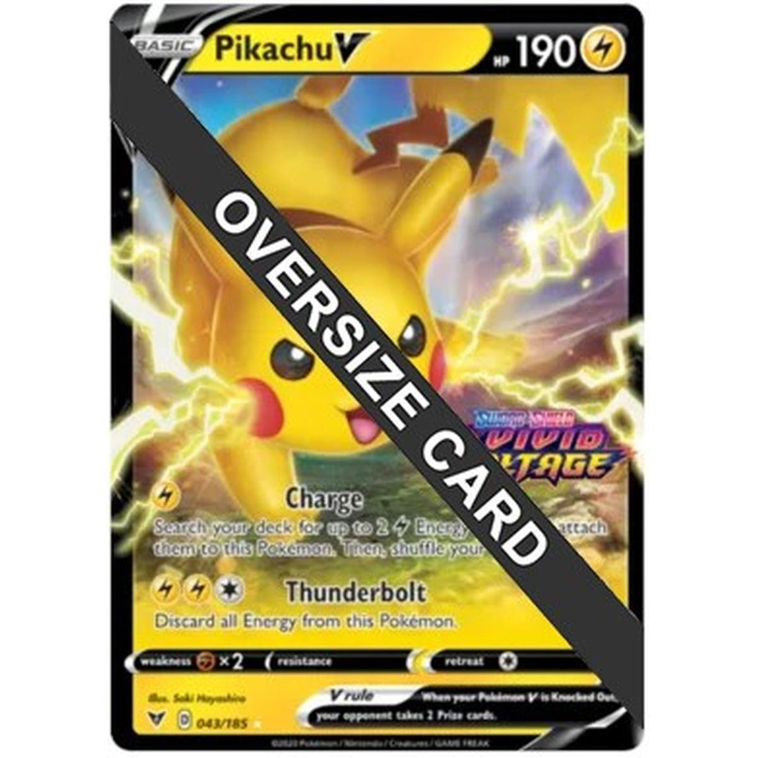 Pikachu V - 043/185 (Vivid Voltage Stamped)