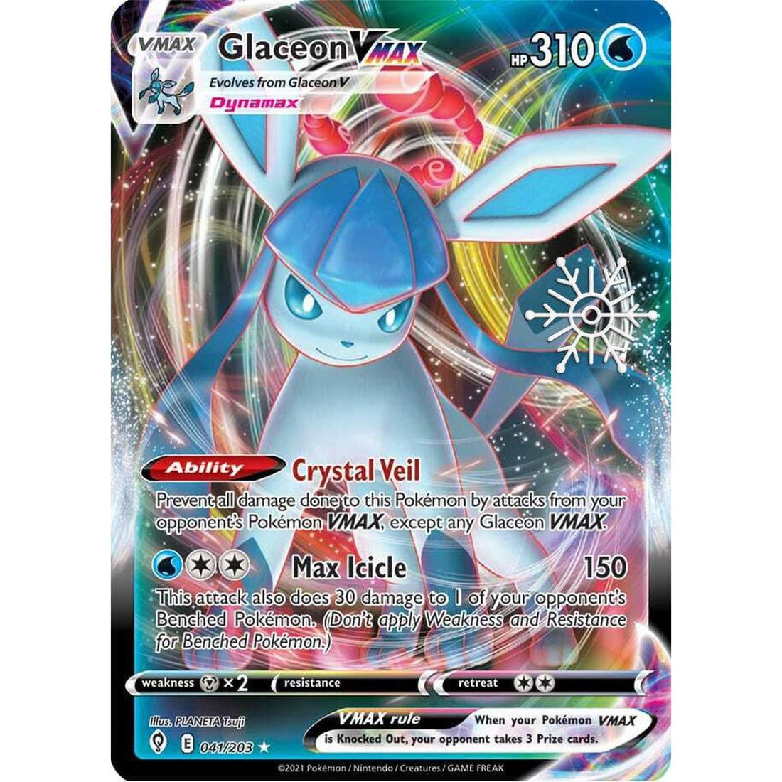 Glaceon VMAX - 041/203 (Holiday Calendar)