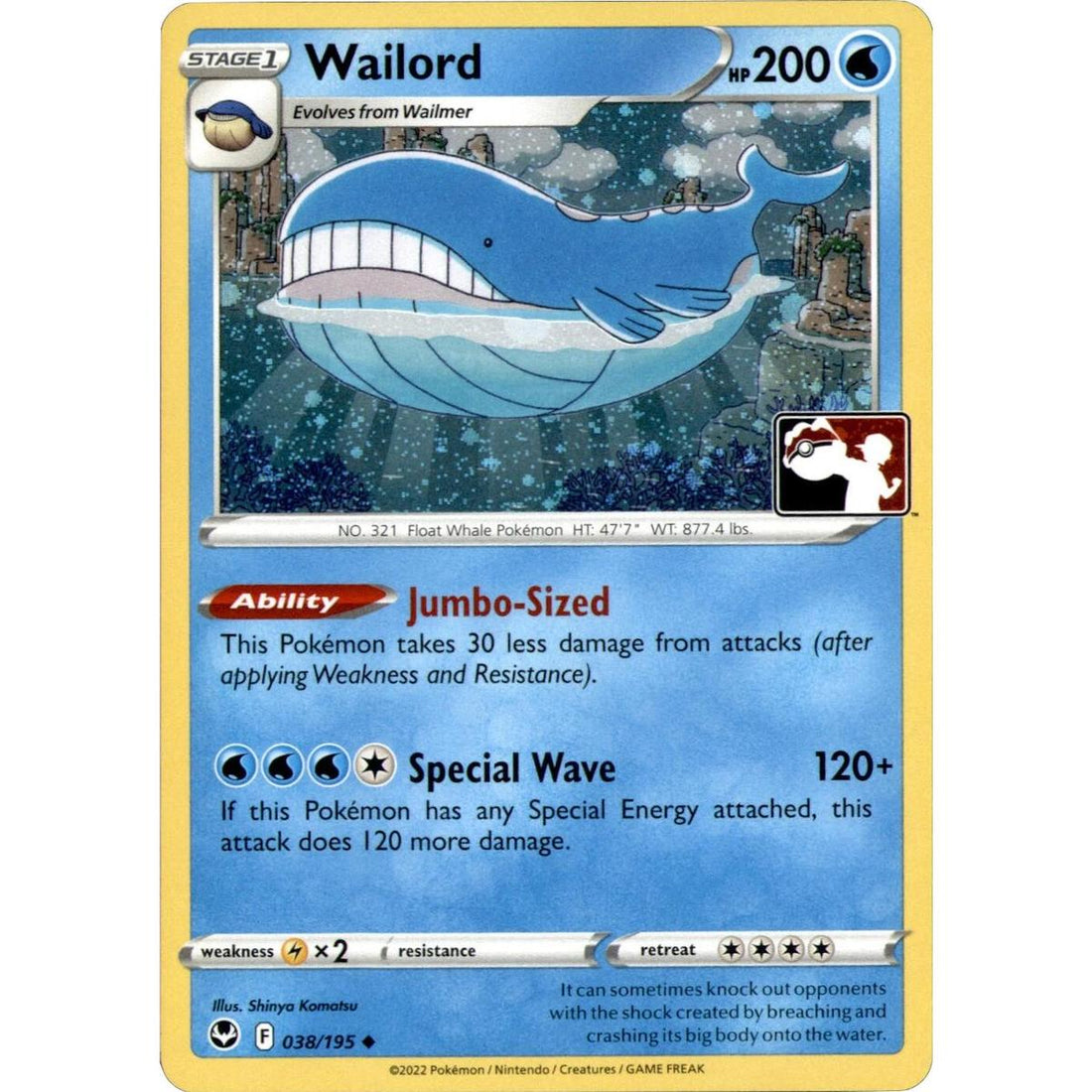 Wailord - 038/195 (Cosmos Holo)